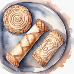 Crepe Roll Cookie Coopy Pattern