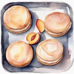Okayama Langue de Chat with White Peach and Cheese