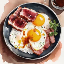 차슈 타마고메시 (돼지고기 계란 덮밥)