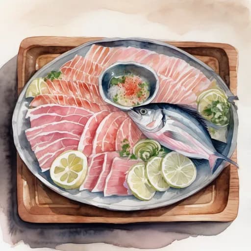 長崎の刺身盛り合わせ