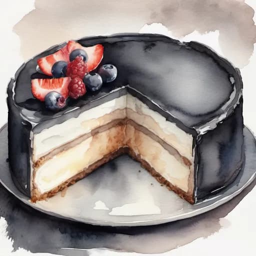 梅屋 黒いチーズケーキ